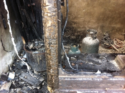 杭集一液化气代充点爆炸起火